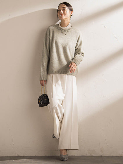 スパンコールクルーネックニット≪洗える≫