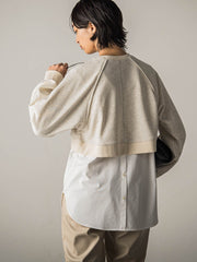 裏毛クロップドトレーナー≪洗濯機で洗える≫