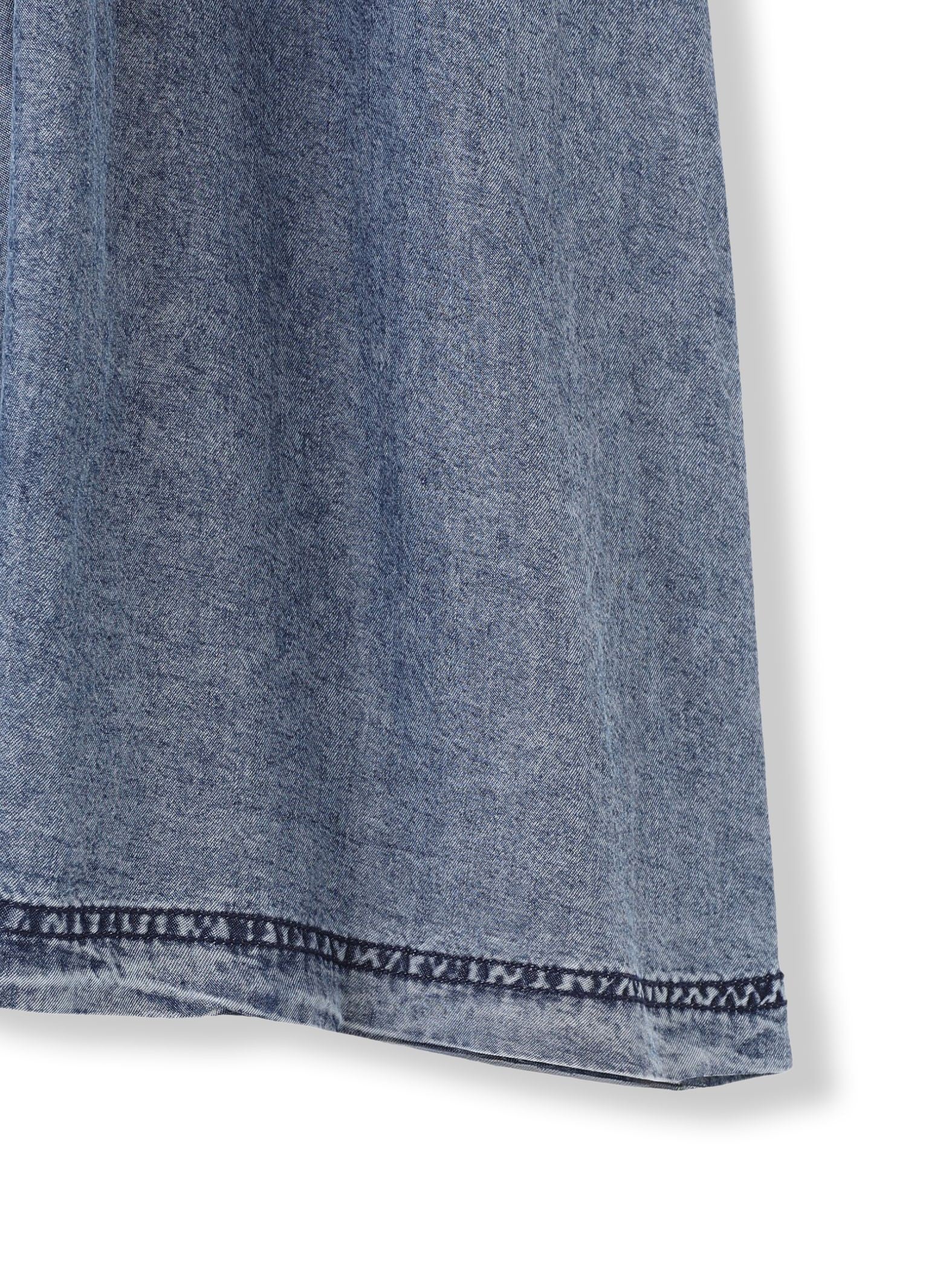 ゆれるデニムノースリーブワンピース