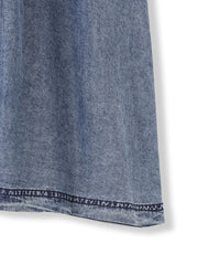 ゆれるデニムノースリーブワンピース