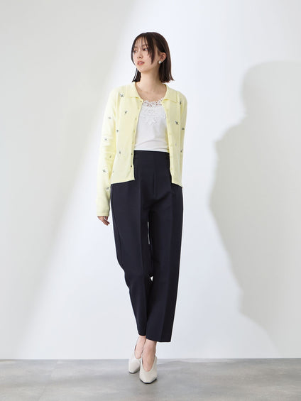 ダブルクロスストレッチビットテーパードパンツ