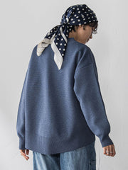 スポンディッシュVネックニットカーディガン≪洗濯機で洗える≫