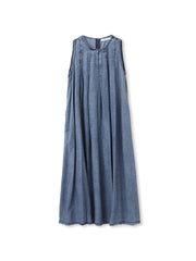 ゆれるデニムノースリーブワンピース