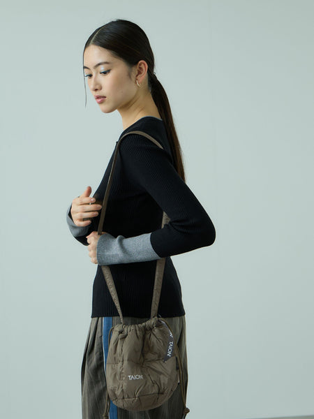 【TAION】ドロストダウンショルダーバッグ《手洗い可能》