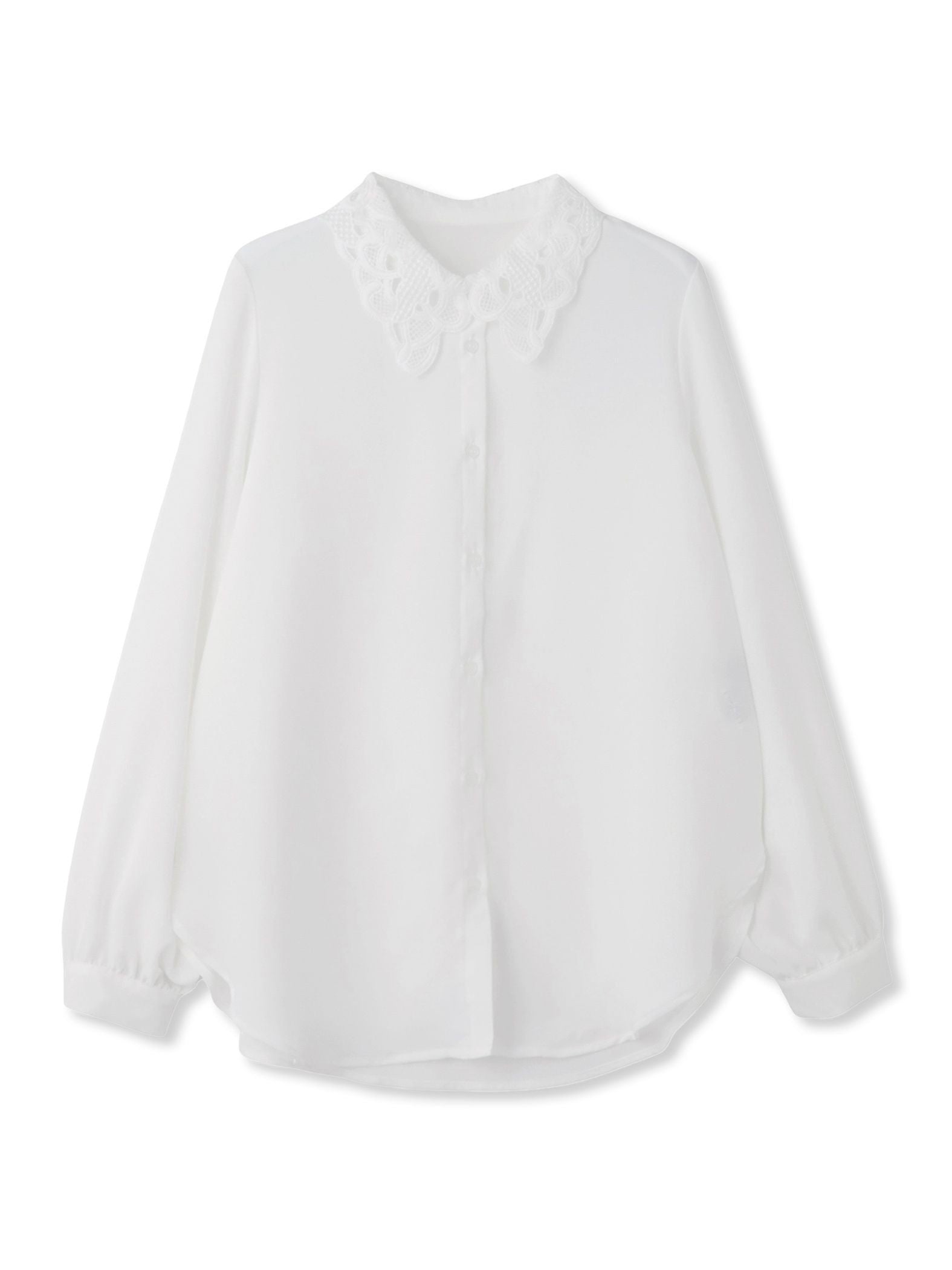 モスクレープレースカラーブラウス