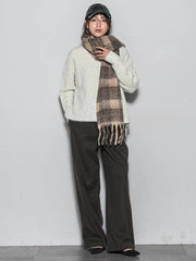 ラメスパンコールクルーネックニット≪手洗い可能≫