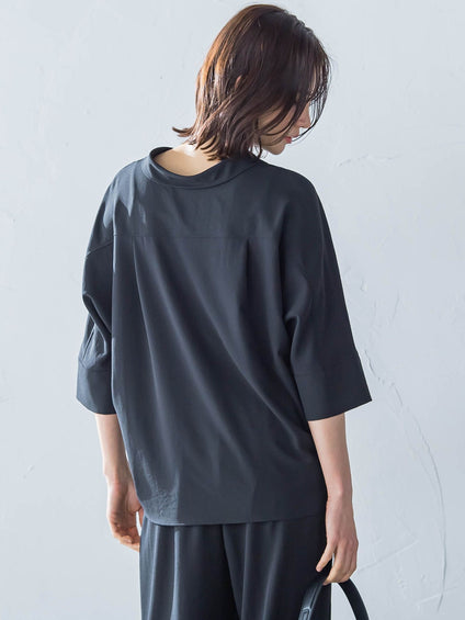 【一部店舗限定販売】キレイ×リラックス スキッパーブラウス≪洗濯機で洗える≫