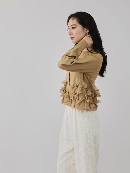 ブルーミングリボンニットカーディガン