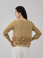 ブルーミングリボンニットカーディガン