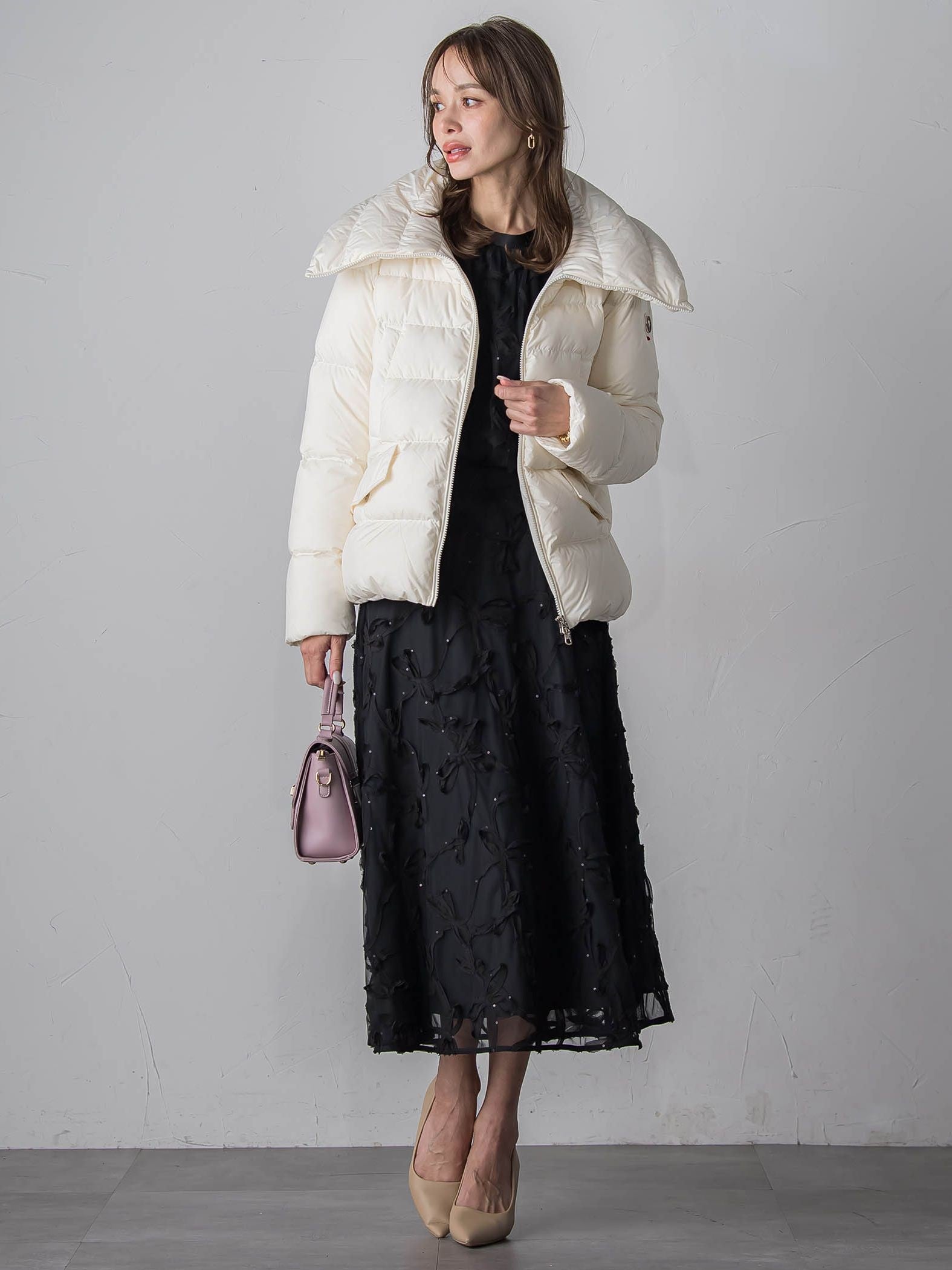 スパンコールテープチュールブラウス