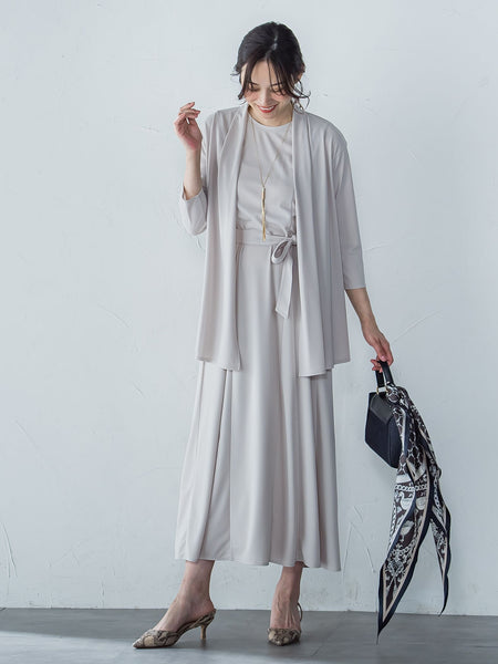 【WEB限定】ひやさらシワレスワンピース≪洗濯機で洗える≫