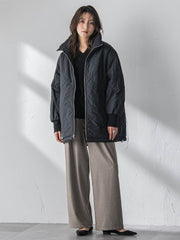 【叶えるSET UP】起毛イージーワイドパンツ≪手洗い可能≫