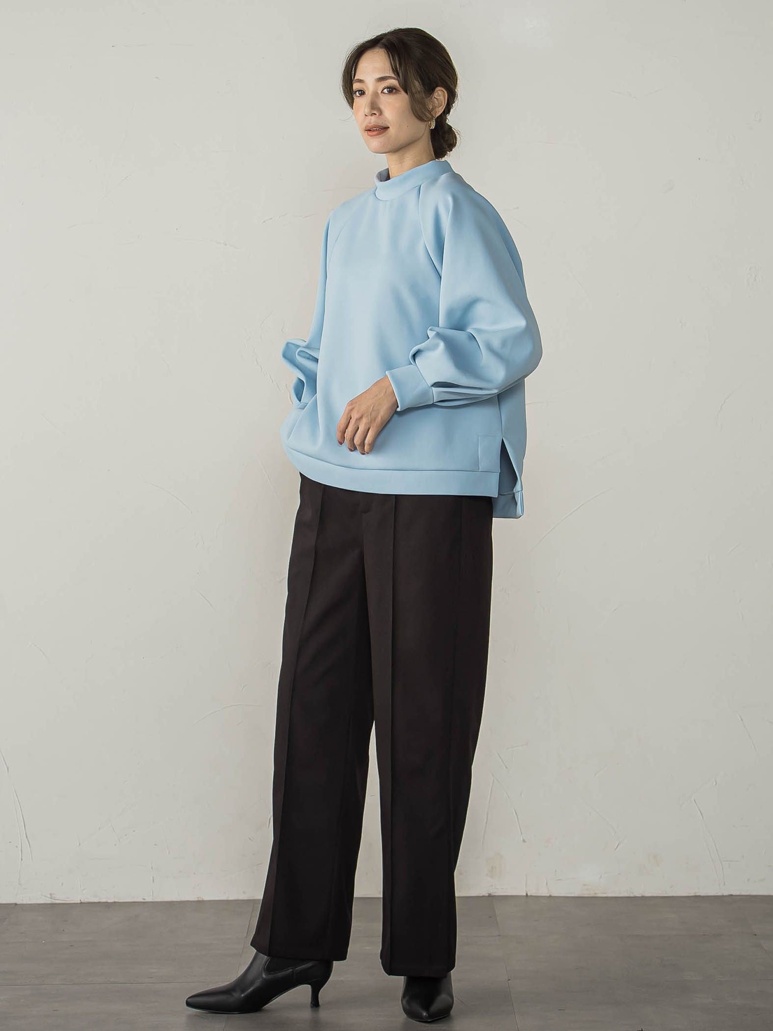 ダンボールモックネックプルオーバー≪手洗い可能≫