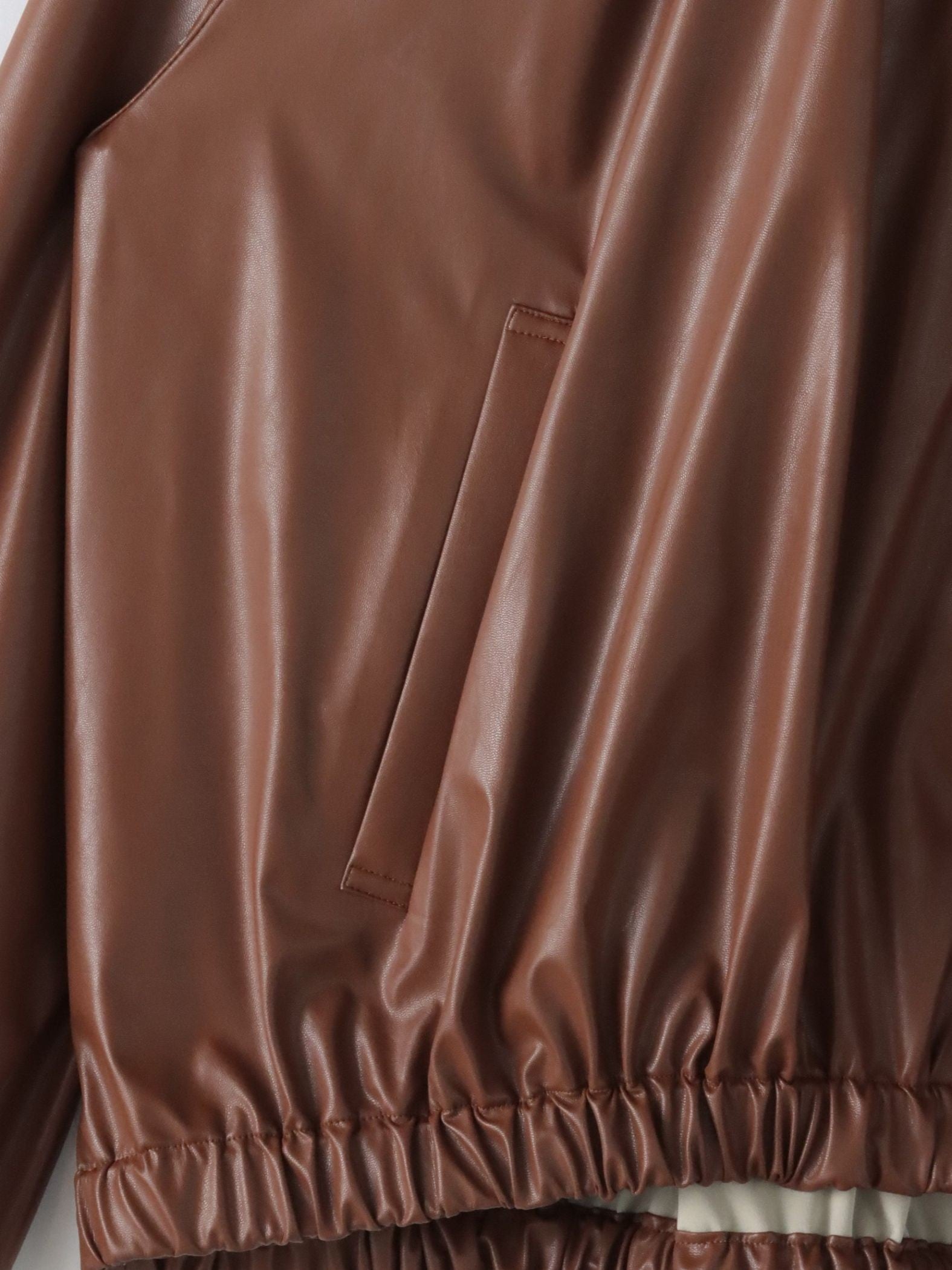 フェイクレザーブルゾン≪手洗い可能≫