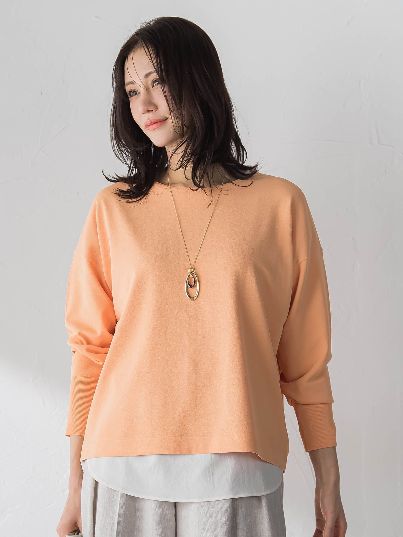 レイヤーオーバルネックレス