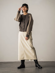 ジョーゼットダンボールAラインスカート≪セットアップ対応/洗濯機で洗える≫