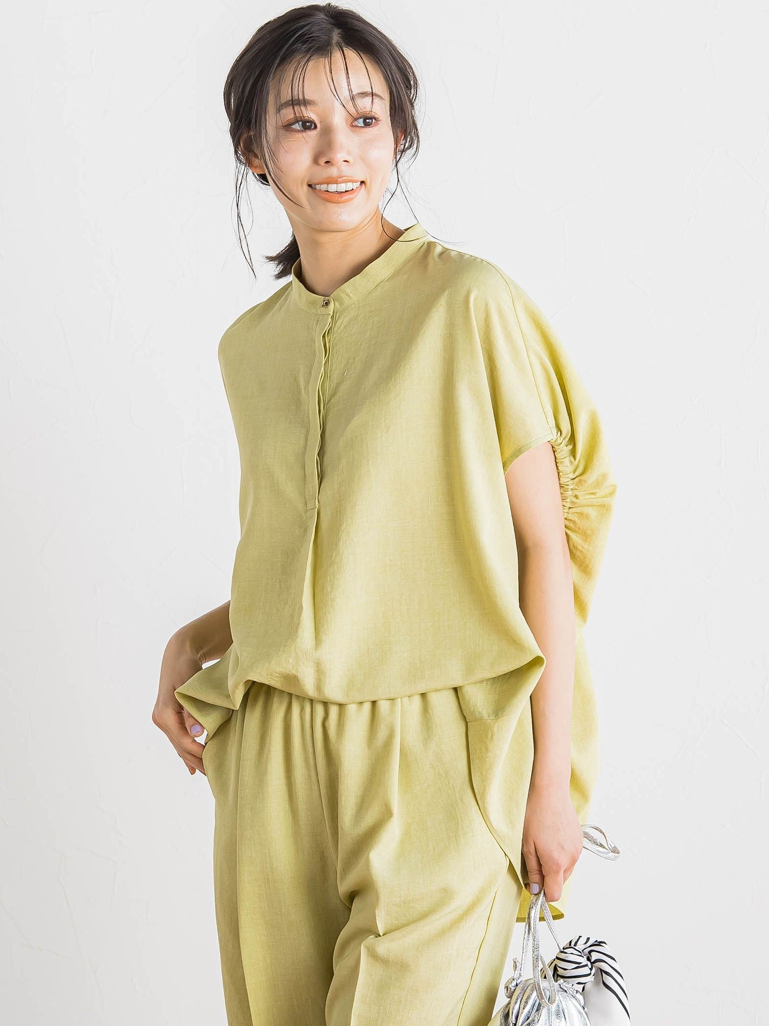 タンブラーブッチャーブラウス≪手洗い可能≫