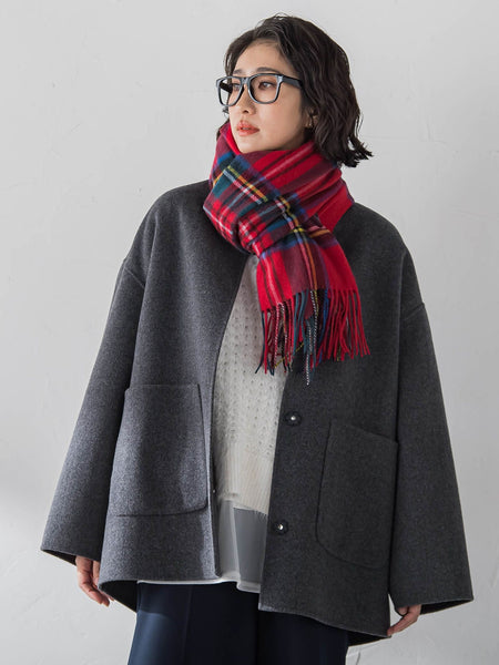 チェックマフラー