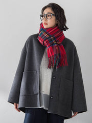 チェックマフラー