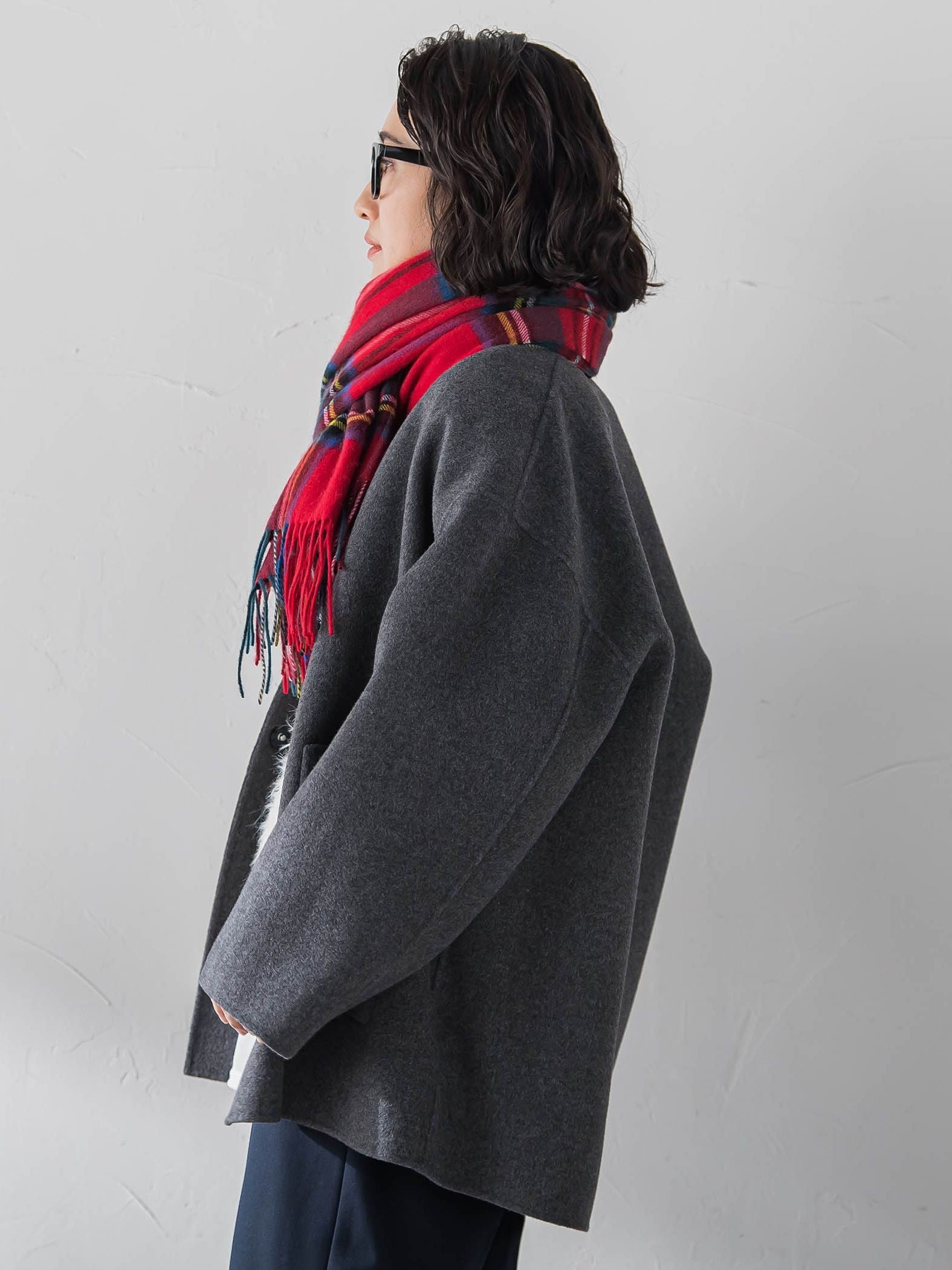 チェックマフラー