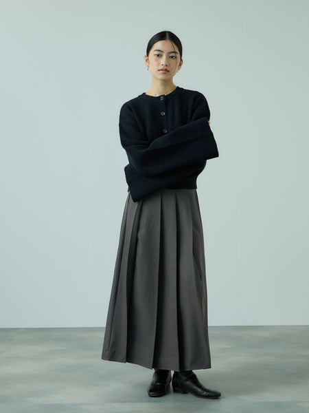 ワイドプリーツスリットスカート≪手洗い可能≫