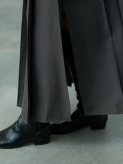 ワイドプリーツスリットスカート≪手洗い可能≫