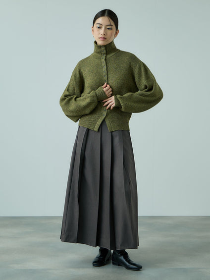 ワイドプリーツスリットスカート≪手洗い可能≫