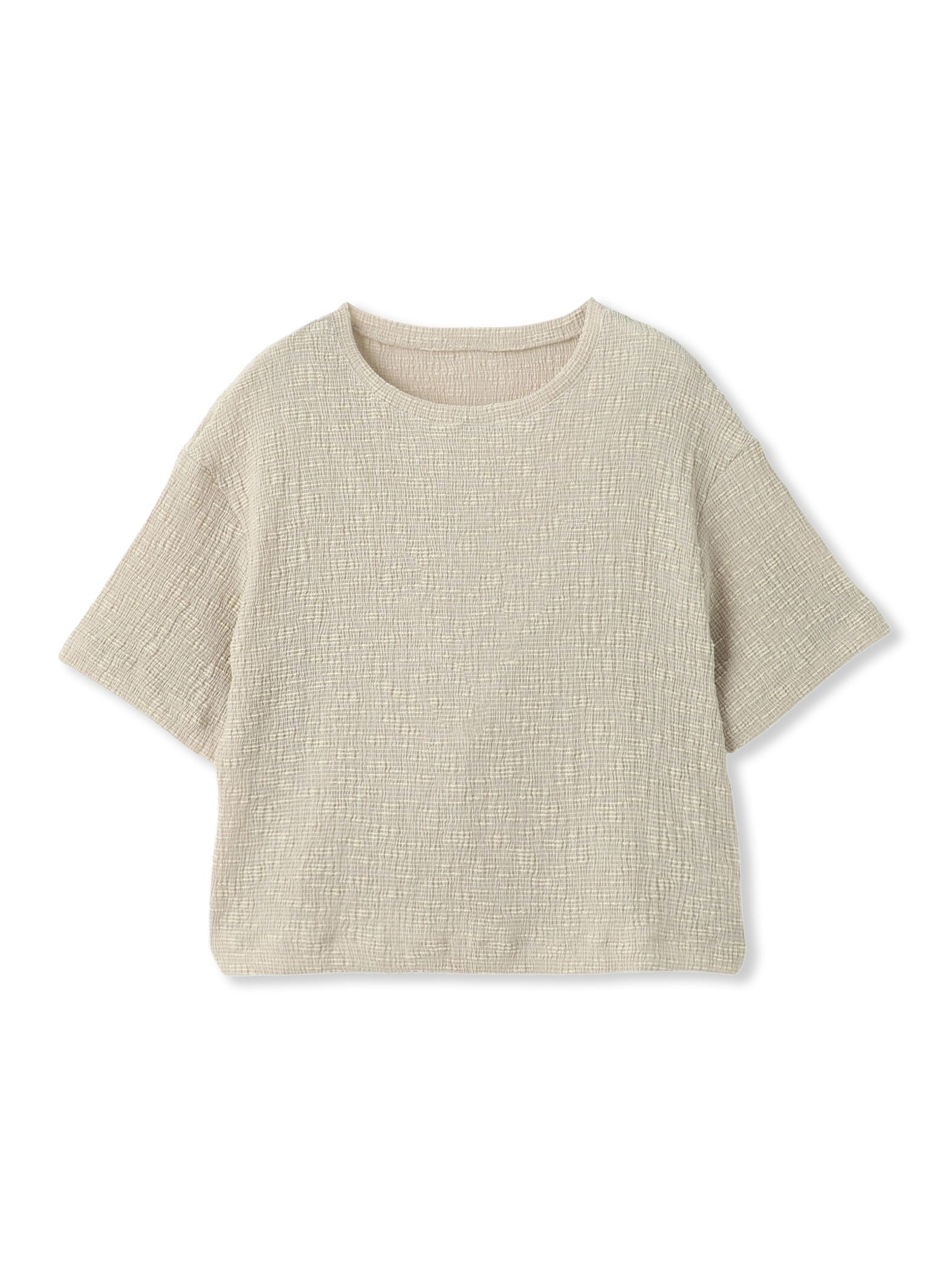 Recycle Slub BluseクロップドTシャツ