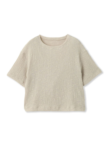 Recycle Slub BluseクロップドTシャツ