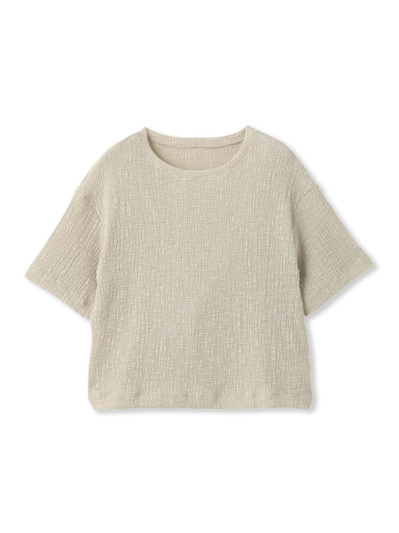 Recycle Slub BluseクロップドTシャツ