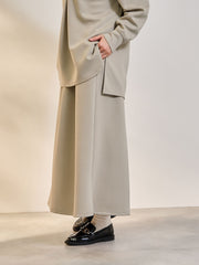 【SET】ダンボールニットスキッパートップ×スカート2ピース