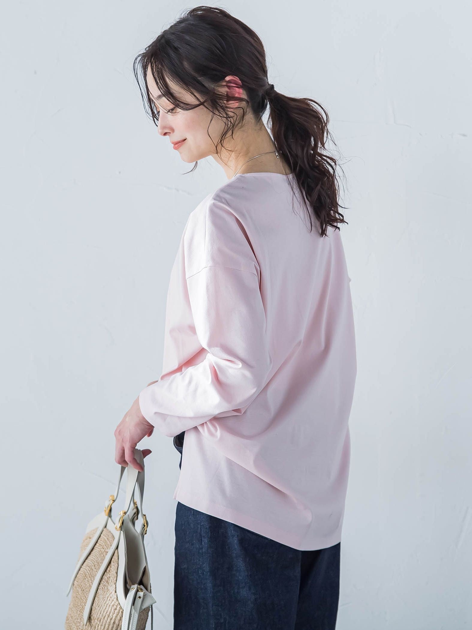 【WEB限定】プレミアムコットンコンフォートカットソー≪3サイズ/洗濯機で洗える/接触冷感≫