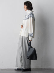 【大きいサイズ】フェアアイル柄ニット