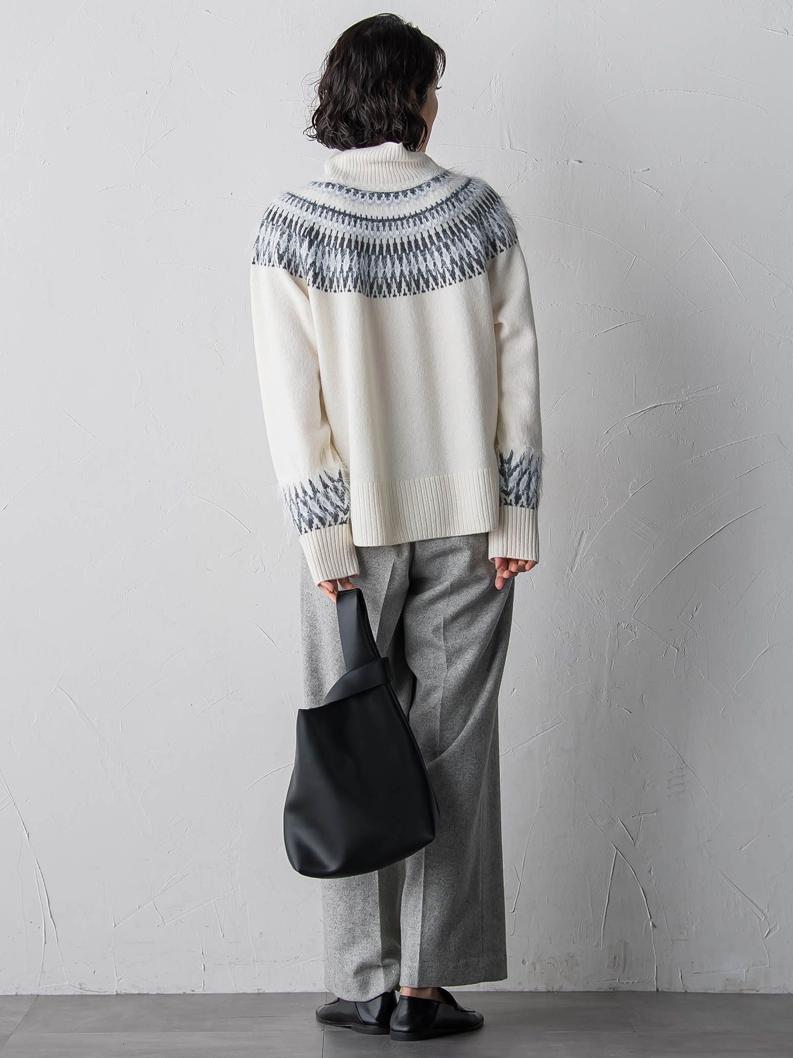 【大きいサイズ】フェアアイル柄ニット