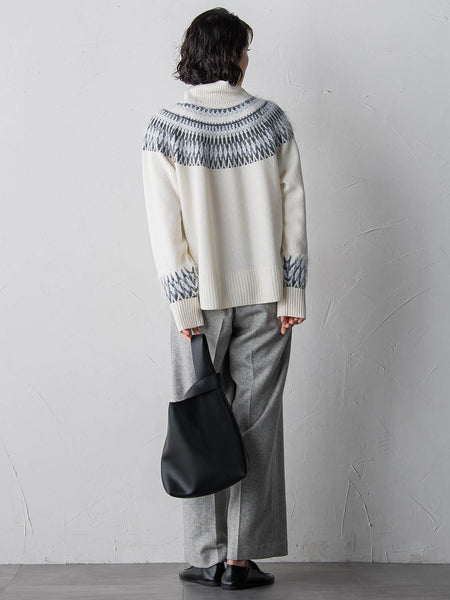 【大きいサイズ】フェアアイル柄ニット