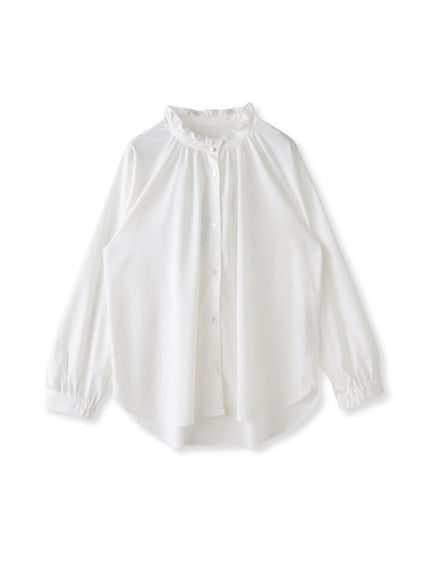 【大きいサイズ】ドレープブロードストレッチブラウス