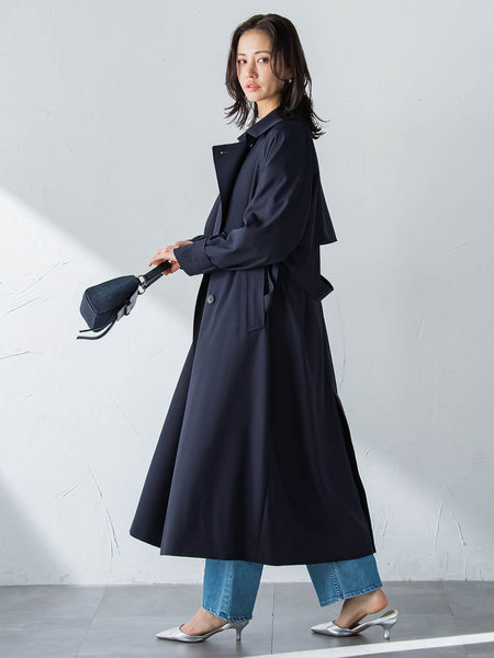 【ラク軽トレンチ】ラグランスリーブスプリングコート≪手洗い≫