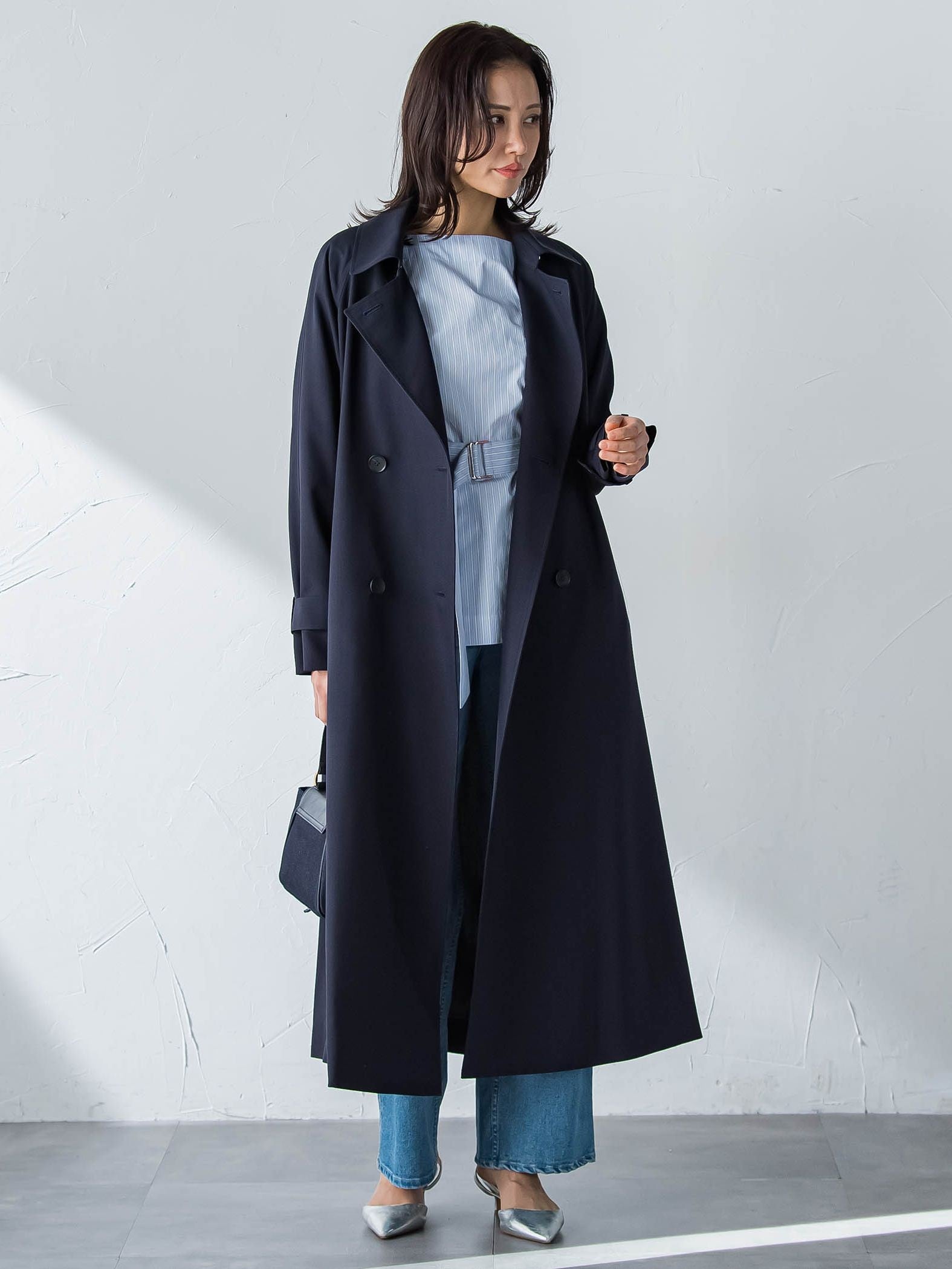 【ラク軽トレンチ】ラグランスリーブスプリングコート