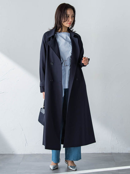 【ラク軽トレンチ】ラグランスリーブスプリングコート≪手洗い≫