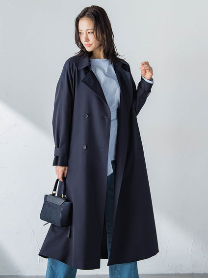 【ラク軽トレンチ】ラグランスリーブスプリングコート≪手洗い≫