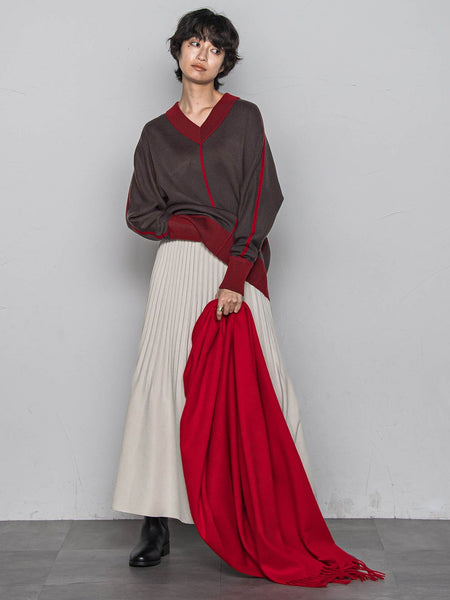 今日の気分で着回せるリバーシブルニット≪手洗い可能≫