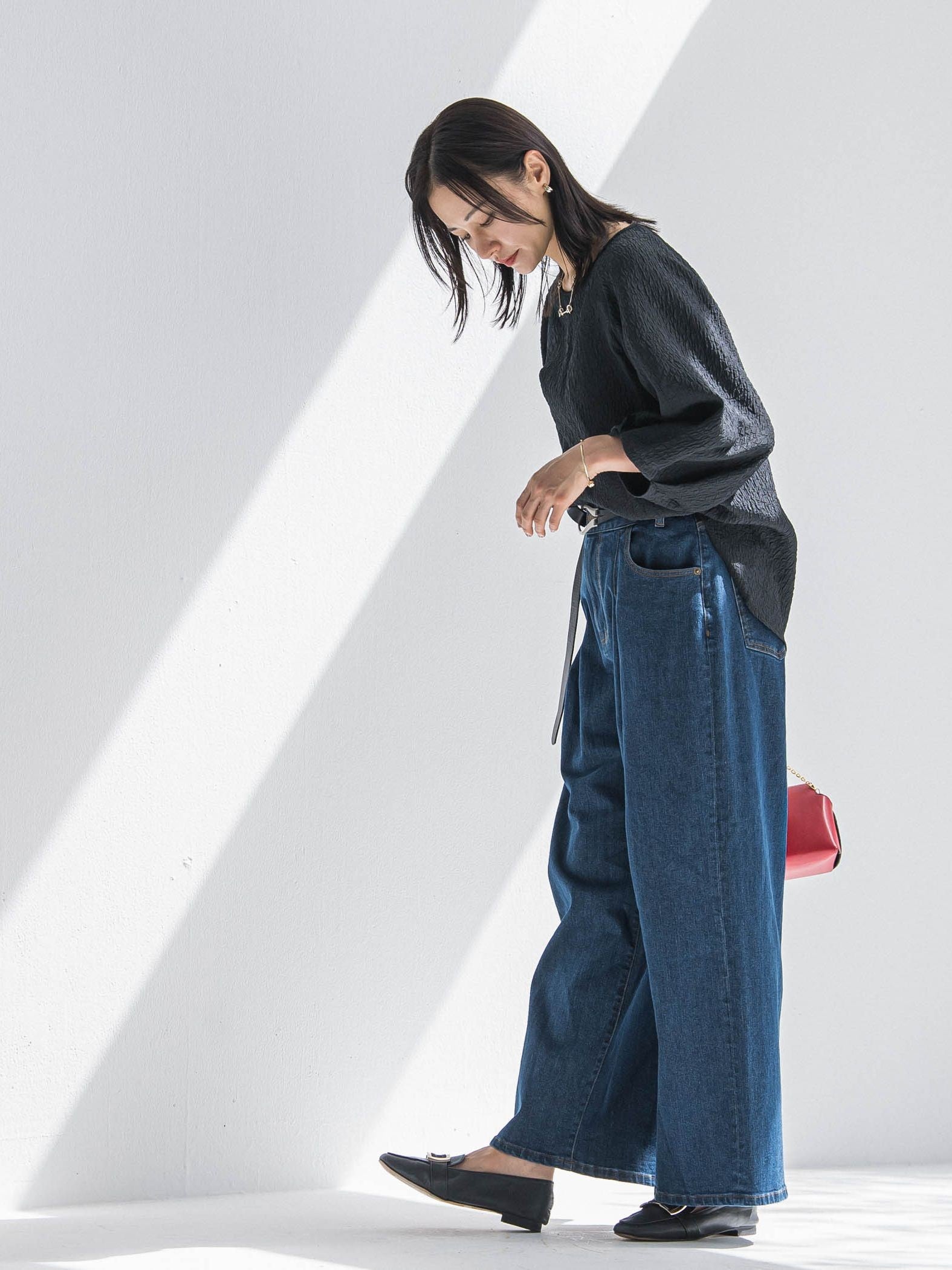 【WEB限定】エアリージャガードブラウス≪洗濯機で洗える≫