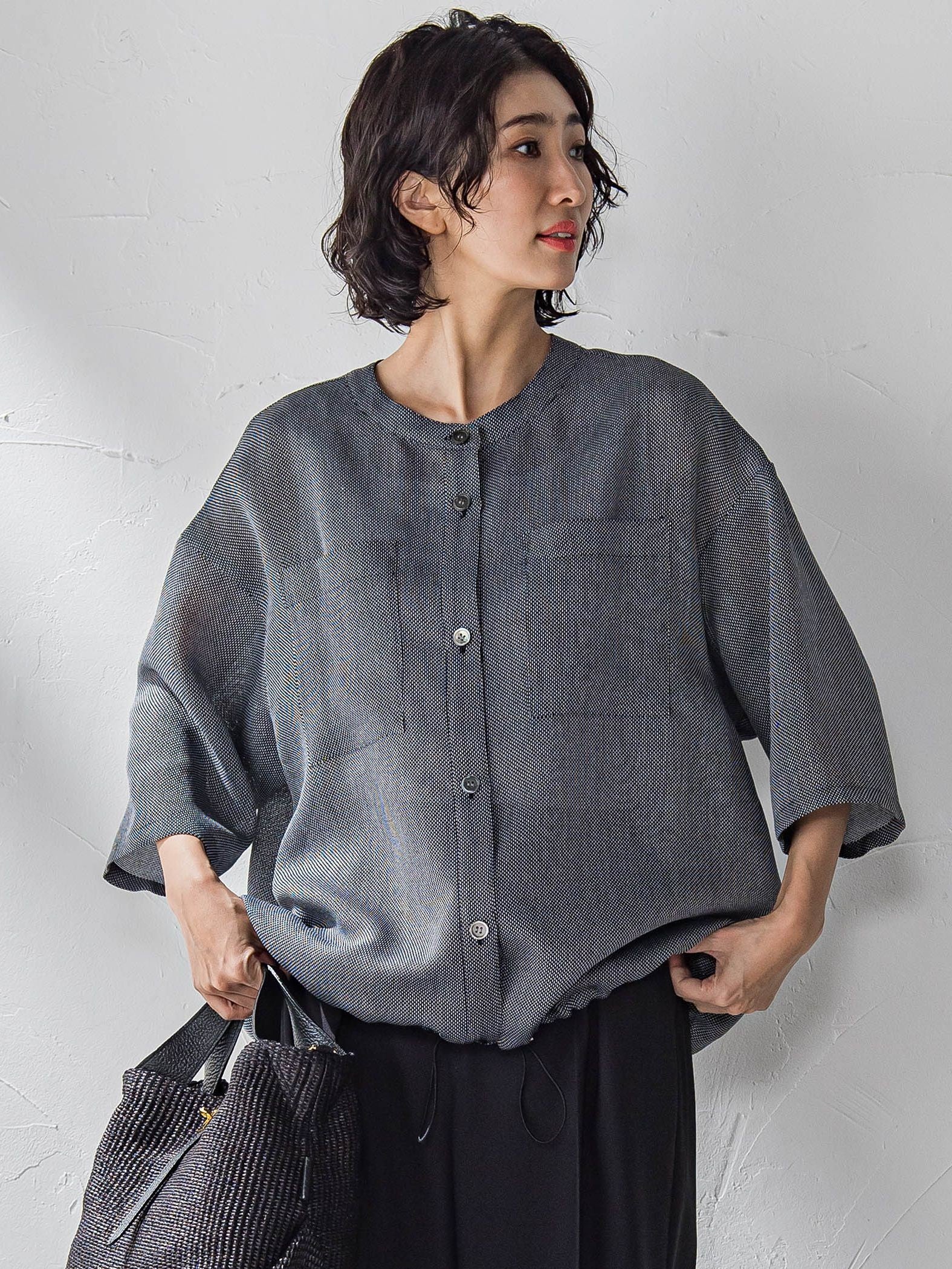 シャンブレーメッシュブルゾン≪手洗い可能≫