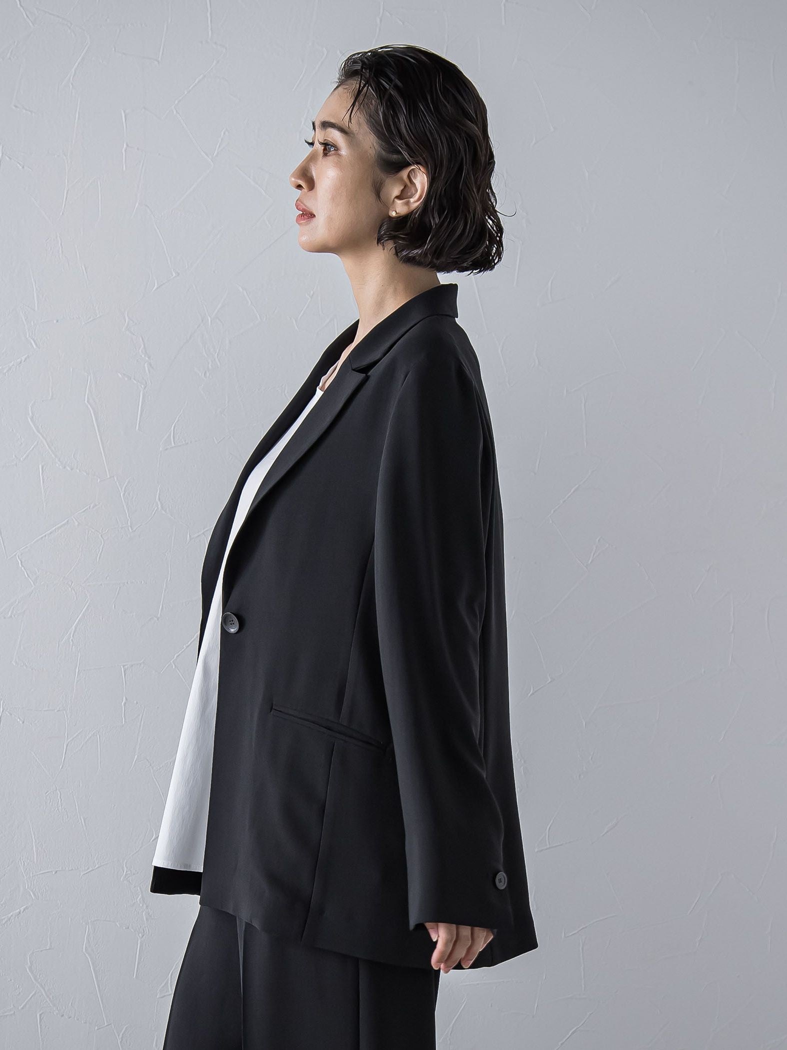 【旅楽シリーズ/極】メランジツイルジャケット≪手洗い可能≫