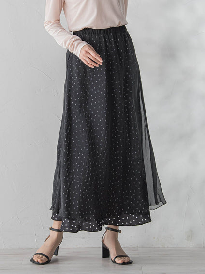 オーガンジーレイヤードスカート