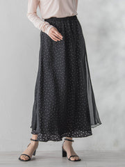 オーガンジーレイヤードスカート