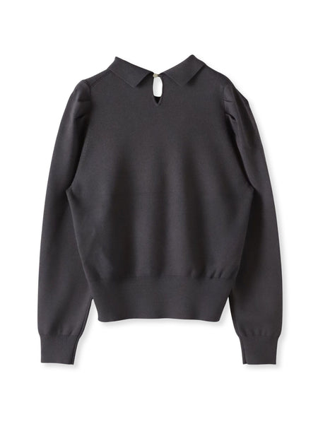 【新色追加】襟ビジューニット