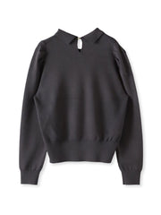 【新色追加】襟ビジューニット