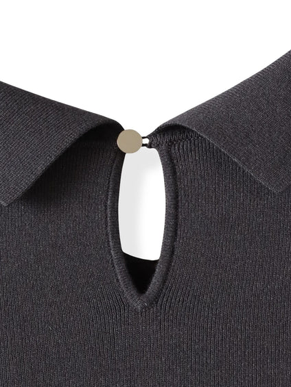 【新色追加】襟ビジューニット