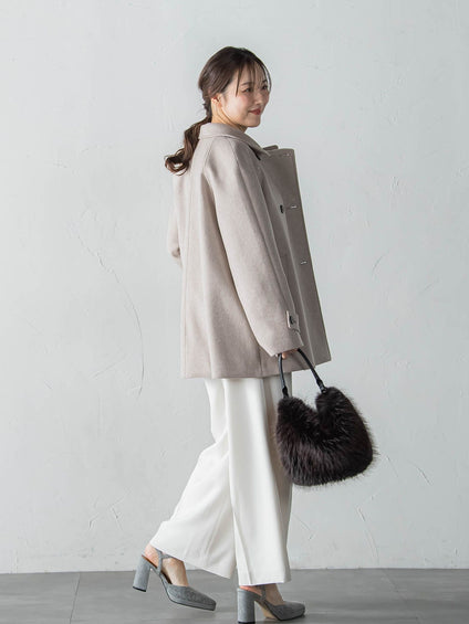 カシミヤコンライトリバーショートコート